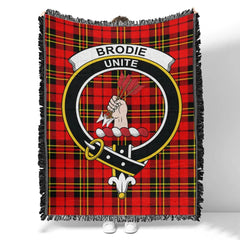 Scottish Tartan Brodie Modern Clan Woven Blanket Crest Style