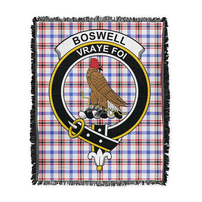 Scottish Tartan Boswell Modern Clan Woven Blanket Crest Style