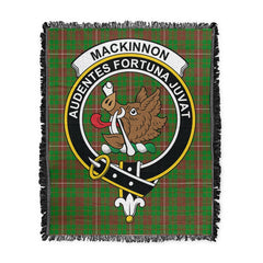 Scottish Tartan MacKinnon Hunting Modern Clan Woven Blanket Crest Style