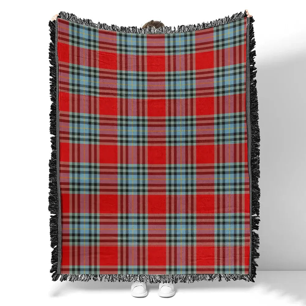 Scottish Tartan MacLeay Clan Woven Blanket Plaid Style
