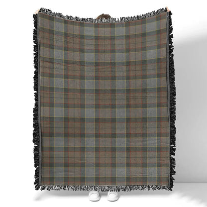 Scottish Tartan Outlander Fraser Clan Woven Blanket Plaid Style