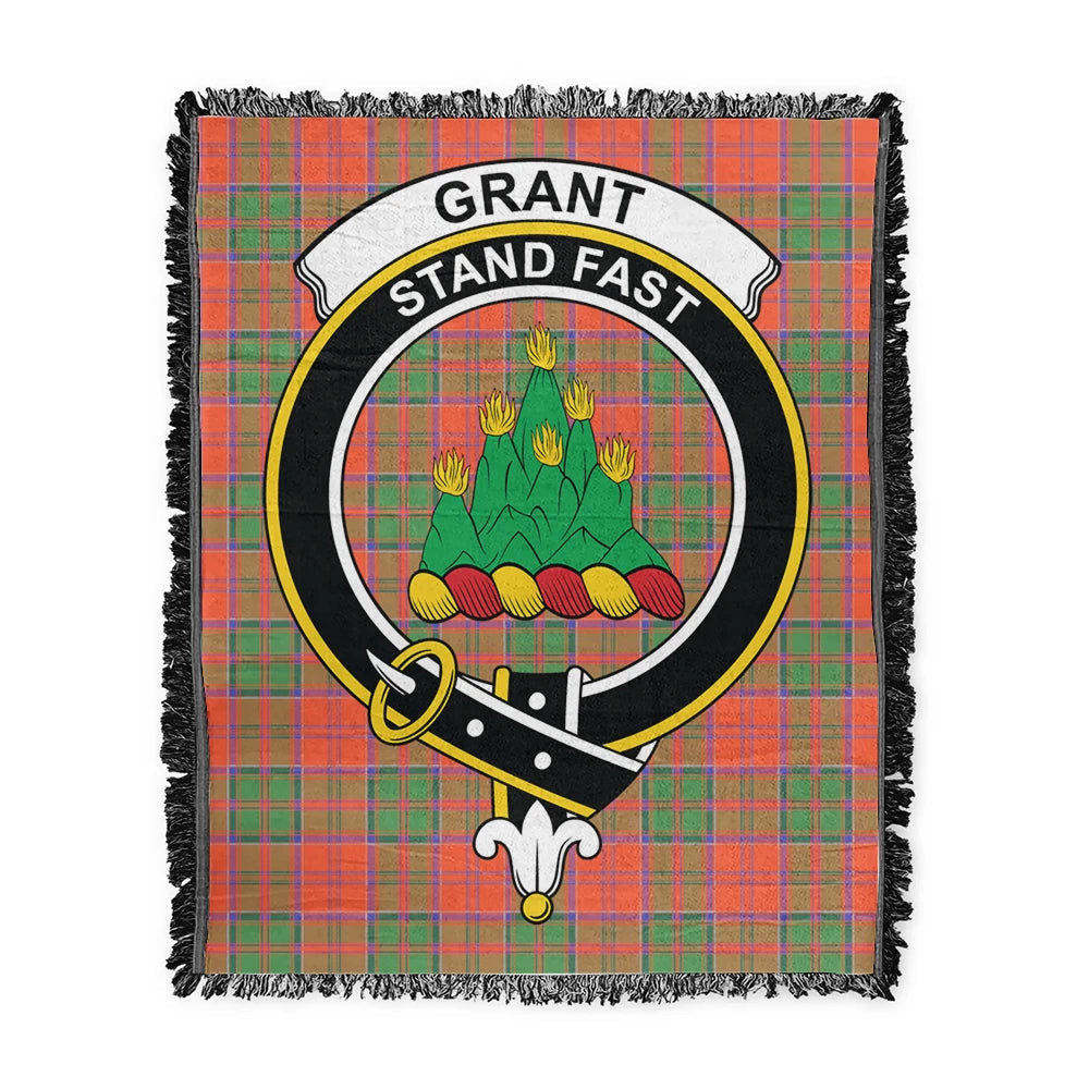 Scottish Tartan Grant Ancient Clan Woven Blanket Crest Style