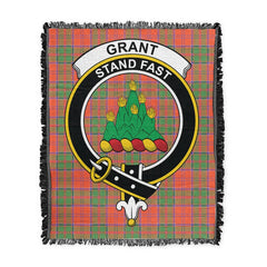 Scottish Tartan Grant Ancient Clan Woven Blanket Crest Style