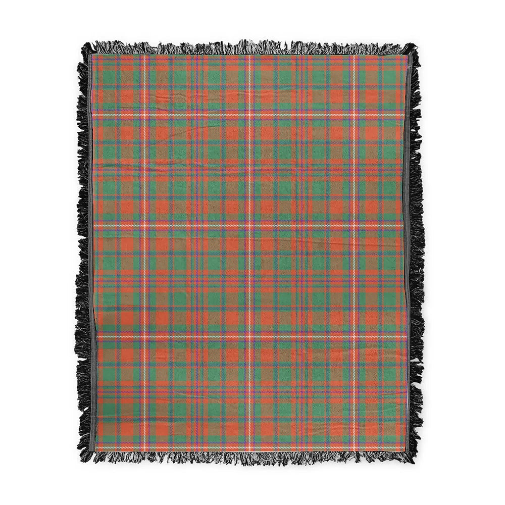 Scottish Tartan MacKinnon Ancient Clan Woven Blanket Plaid Style