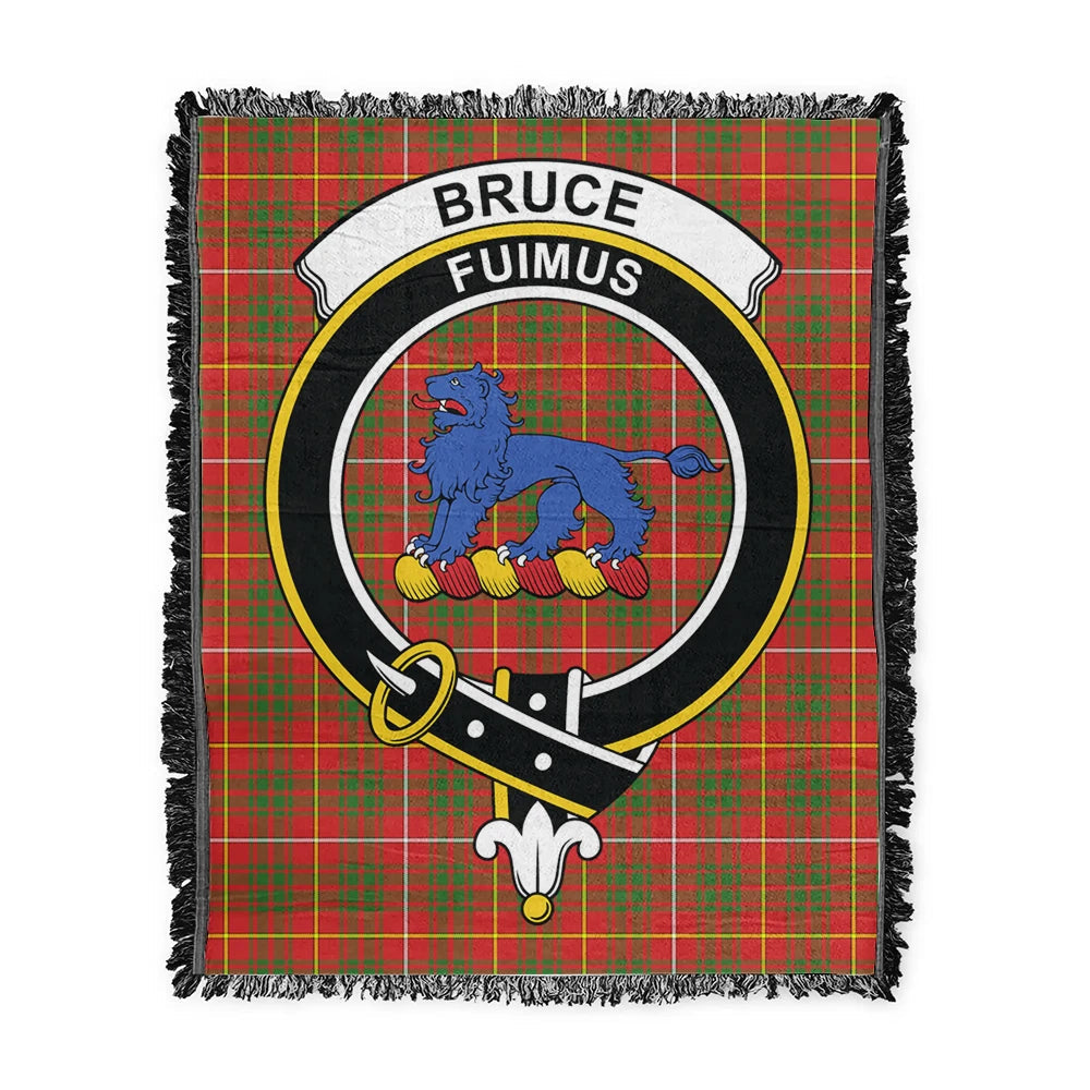 Scottish Tartan Bruce Modern Clan Woven Blanket Crest Style