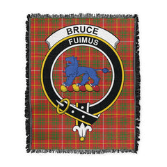 Scottish Tartan Bruce Modern Clan Woven Blanket Crest Style
