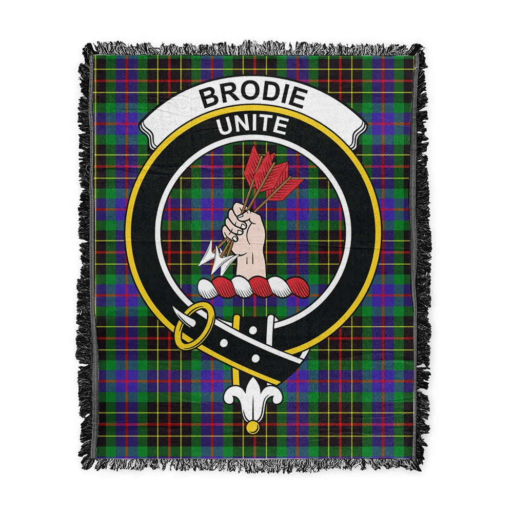 Scottish Tartan Brodie Hunting Modern Clan Woven Blanket Crest Style