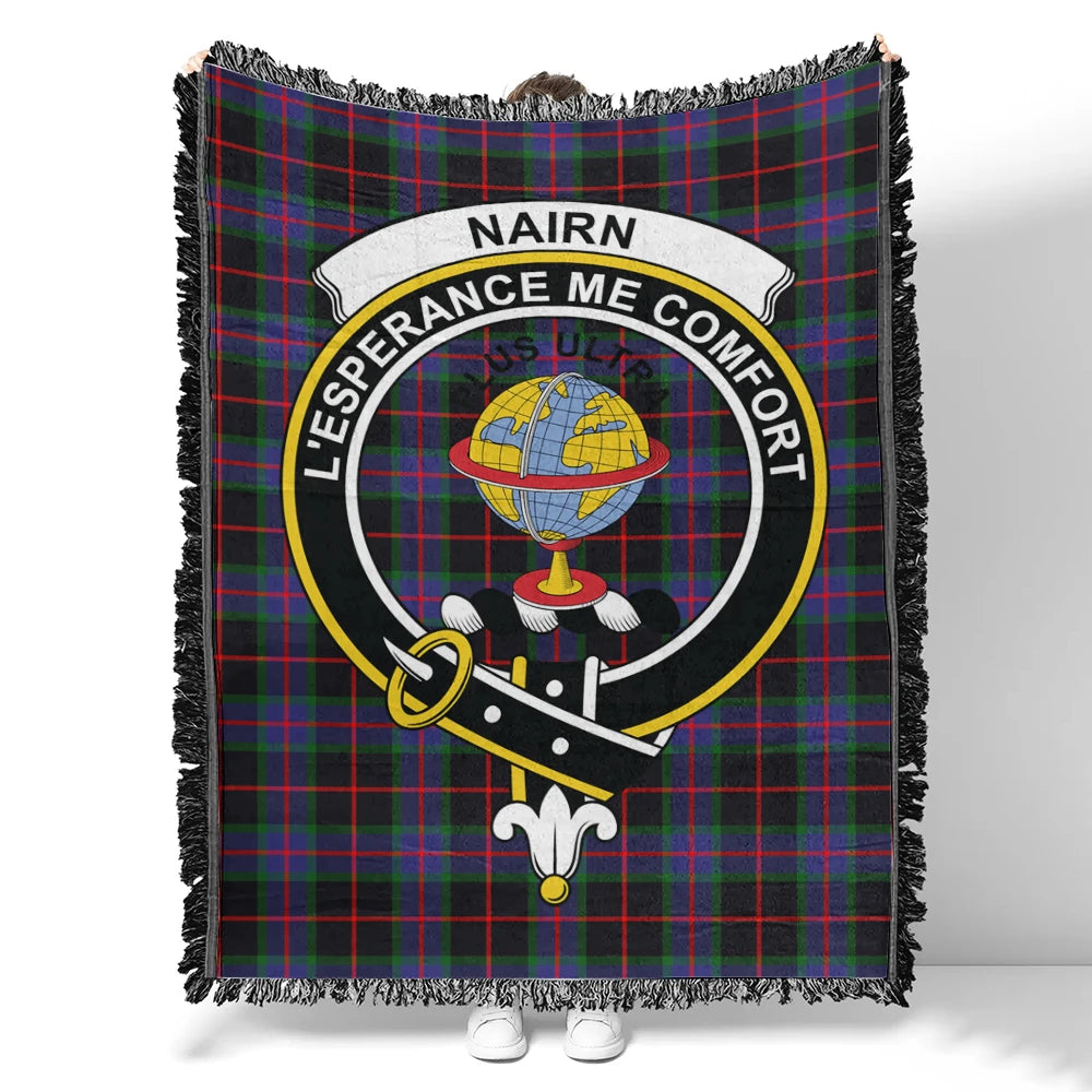 Scottish Tartan Nairn Clan Woven Blanket Crest Style