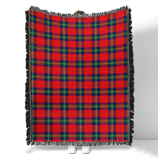 Scottish Tartan Ruthven Modern Clan Woven Blanket Plaid Style