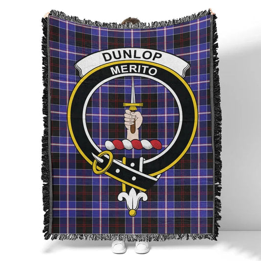 Scottish Tartan Dunlop Modern Clan Woven Blanket Crest Style