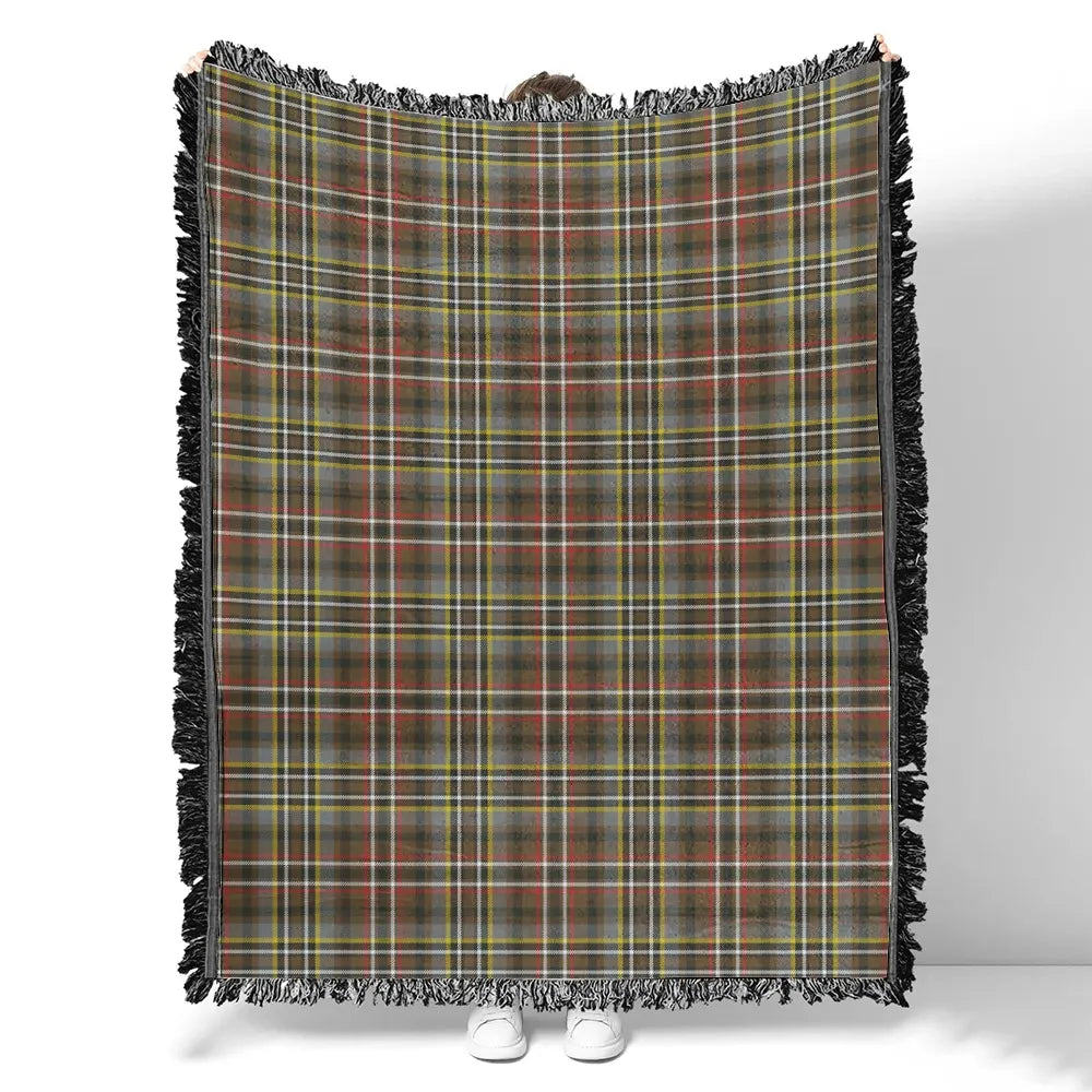 Scottish Tartan Scott Green Weathered Clan Woven Blanket Plaid Style