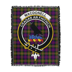 Scottish Tartan MacDonnell of Glengarry Modern Clan Woven Blanket Crest Style