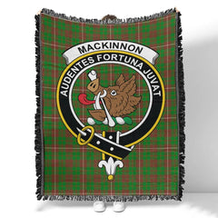 Scottish Tartan MacKinnon Hunting Modern Clan Woven Blanket Crest Style