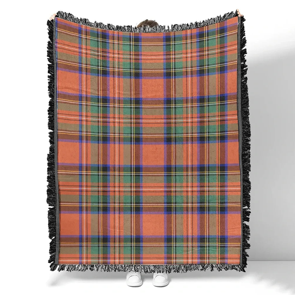 Scottish Tartan Stewart Royal Ancient Clan Woven Blanket Plaid Style