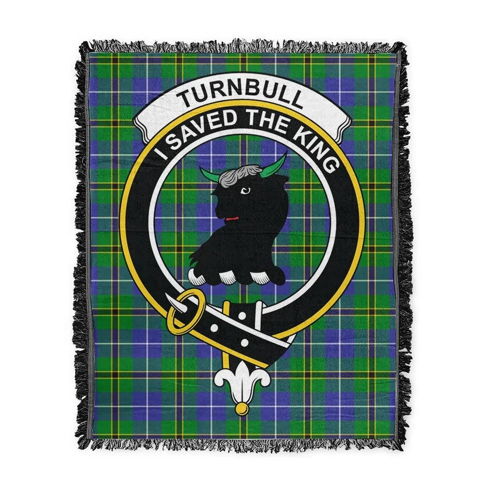 Scottish Tartan Turnbull Hunting Clan Woven Blanket Crest Style