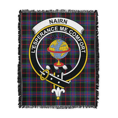 Scottish Tartan Nairn Clan Woven Blanket Crest Style