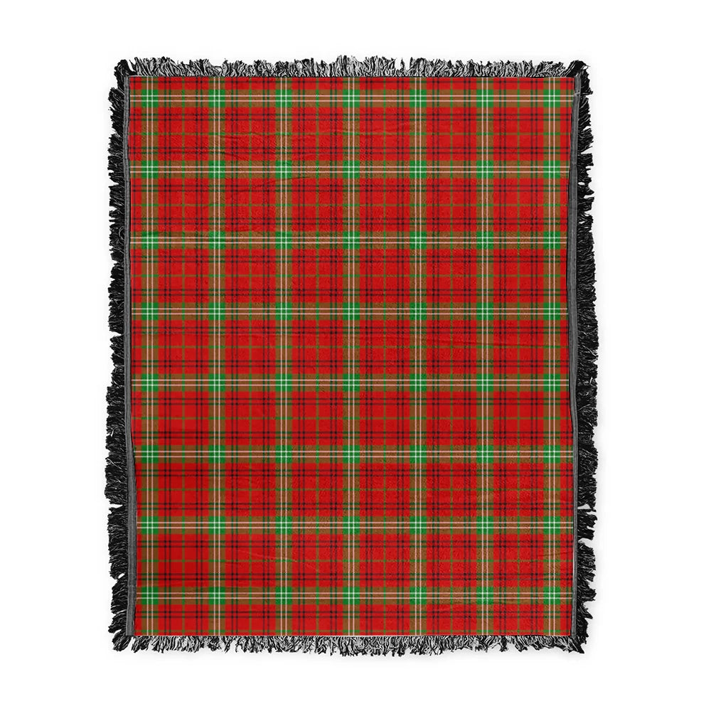 Scottish Tartan Morrison Red Modern Clan Woven Blanket Plaid Style