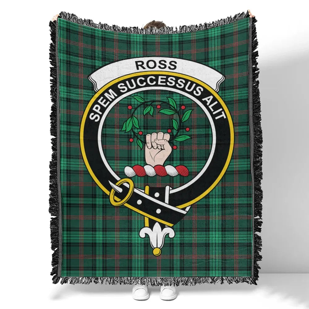 Scottish Tartan Ross Hunting Modern Clan Woven Blanket Crest Style