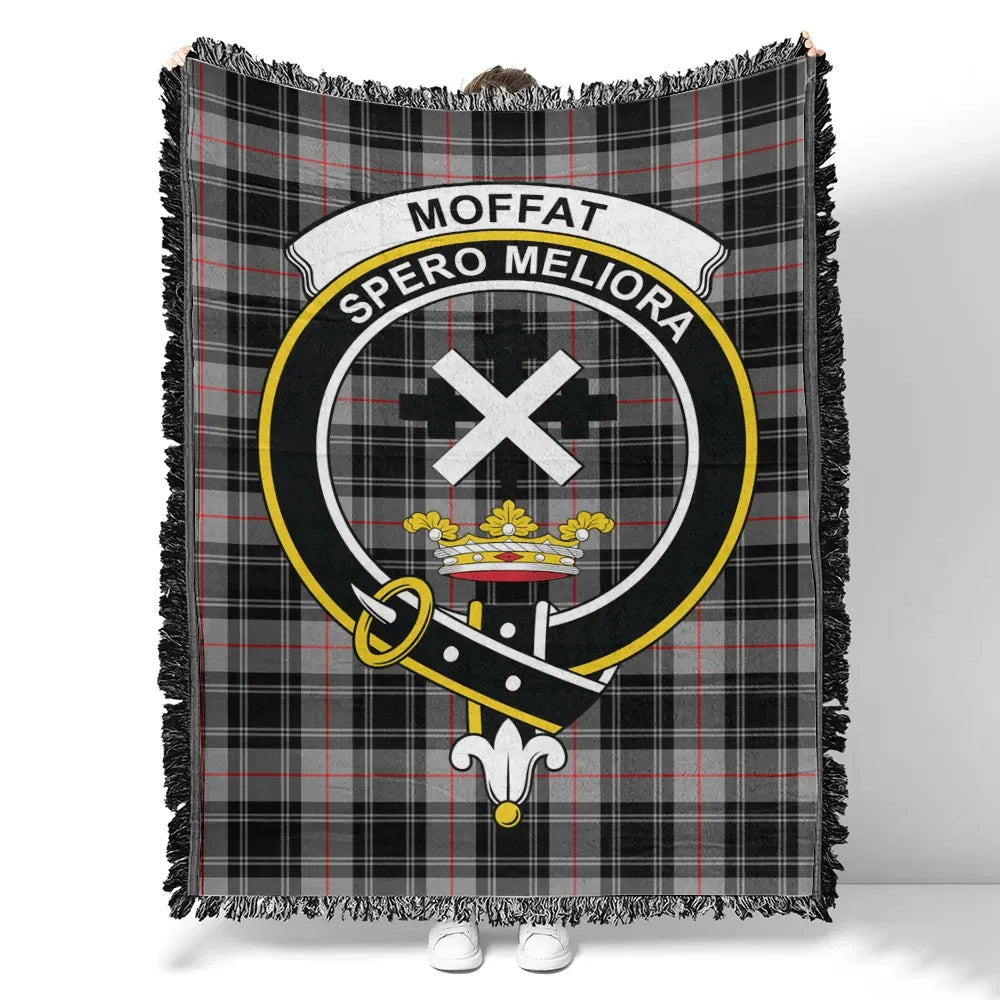 Scottish Tartan Moffat Modern Clan Woven Blanket Crest Style