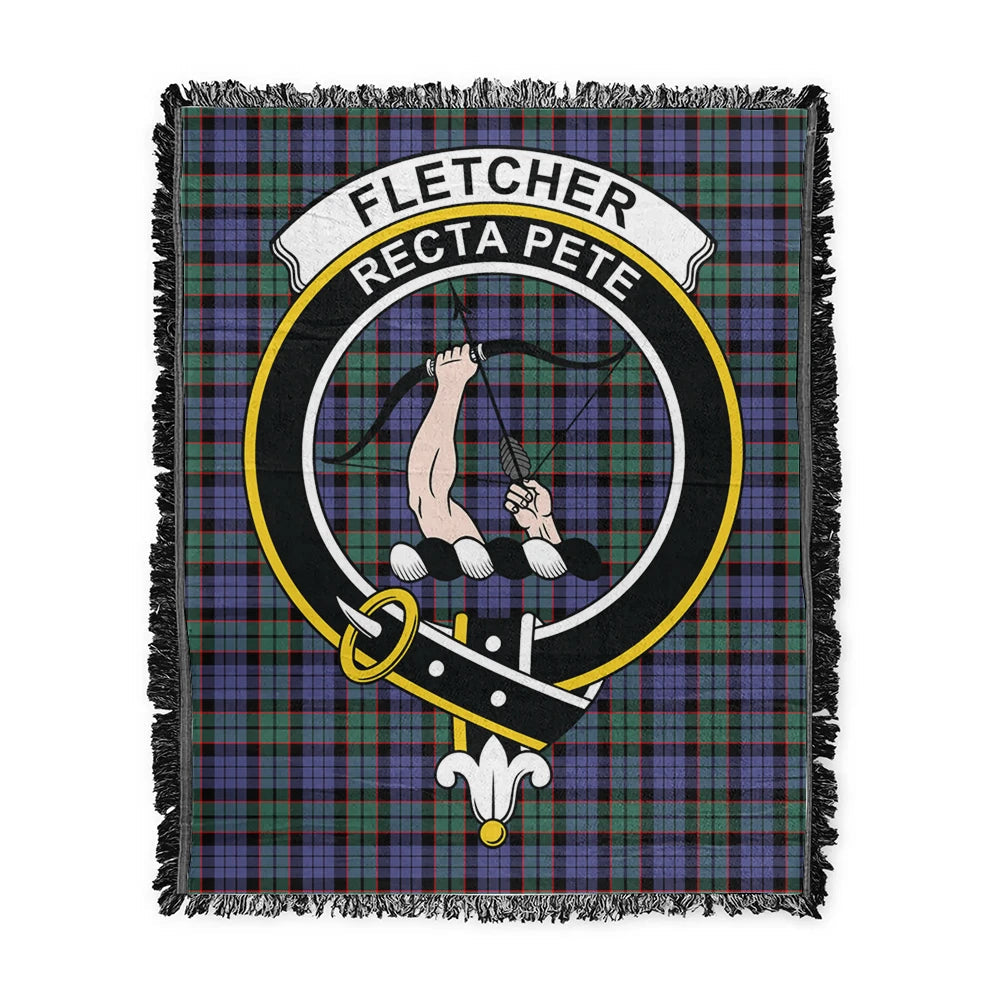 Scottish Tartan Fletcher Modern Clan Woven Blanket Crest Style