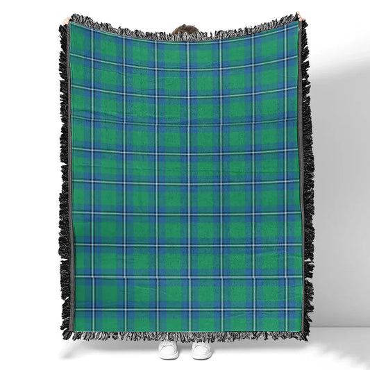 Scottish Tartan Irvine Ancient Clan Woven Blanket Plaid Style