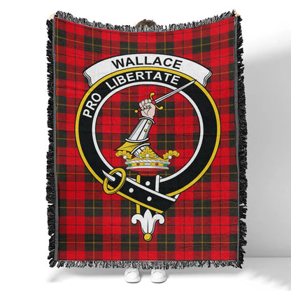 Scottish Tartan Wallace Hunting Ancient Clan Woven Blanket Crest Style