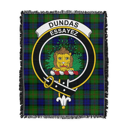 Scottish Tartan Dundas Modern Clan Woven Blanket Crest Style