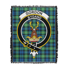 Scottish Tartan Gordon Ancient Clan Woven Blanket Crest Style
