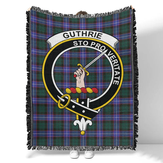 Scottish Tartan Guthrie Modern Clan Woven Blanket Crest Style