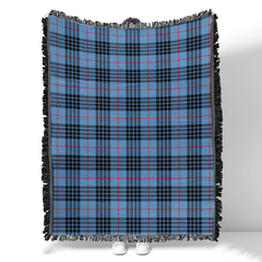 Scottish Tartan MacKay Blue Clan Woven Blanket Plaid Style