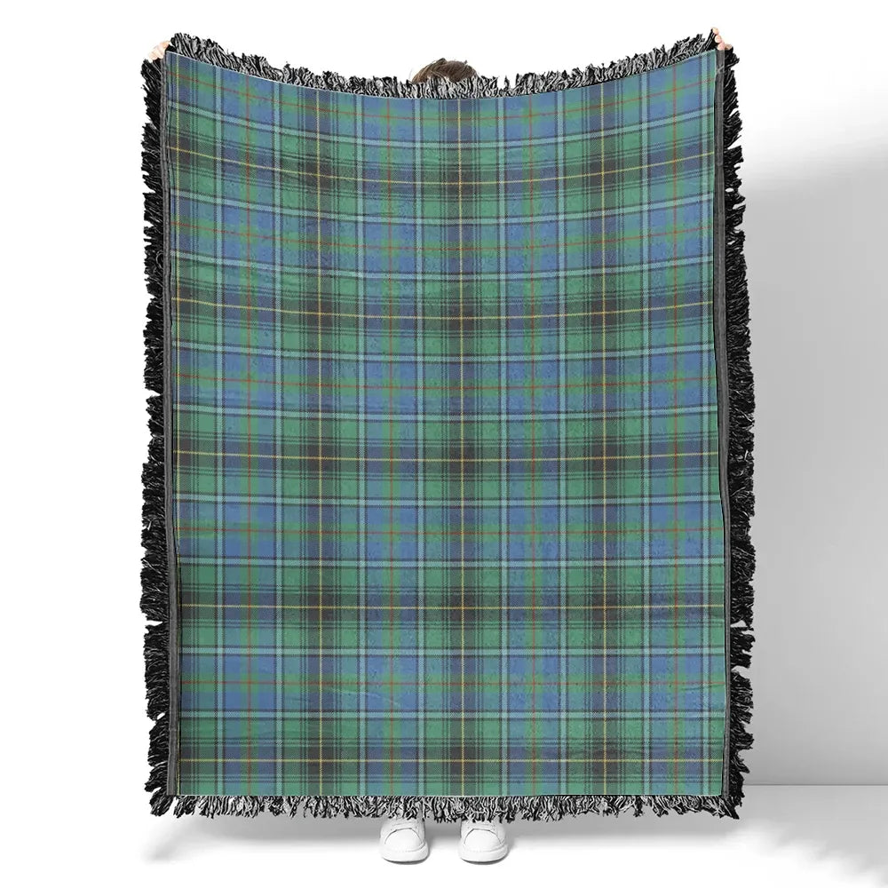 Scottish Tartan MacInnes Ancient Clan Woven Blanket Plaid Style