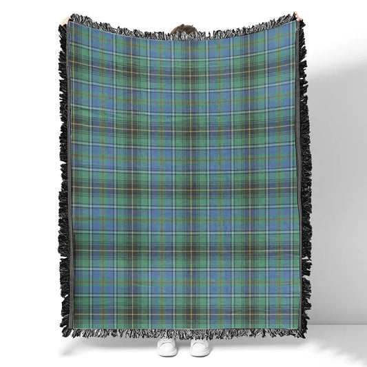 Scottish Tartan MacInnes Ancient Clan Woven Blanket Plaid Style