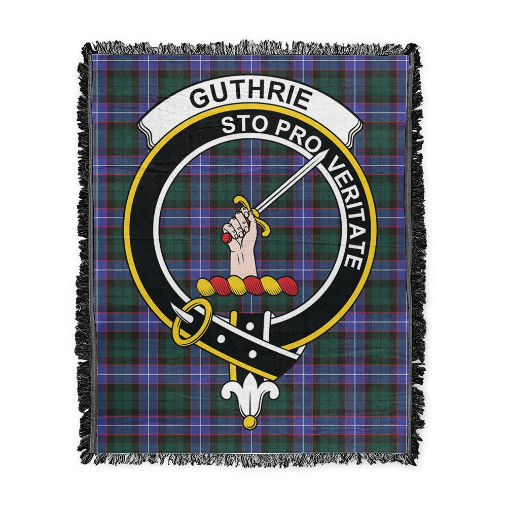 Scottish Tartan Guthrie Modern Clan Woven Blanket Crest Style