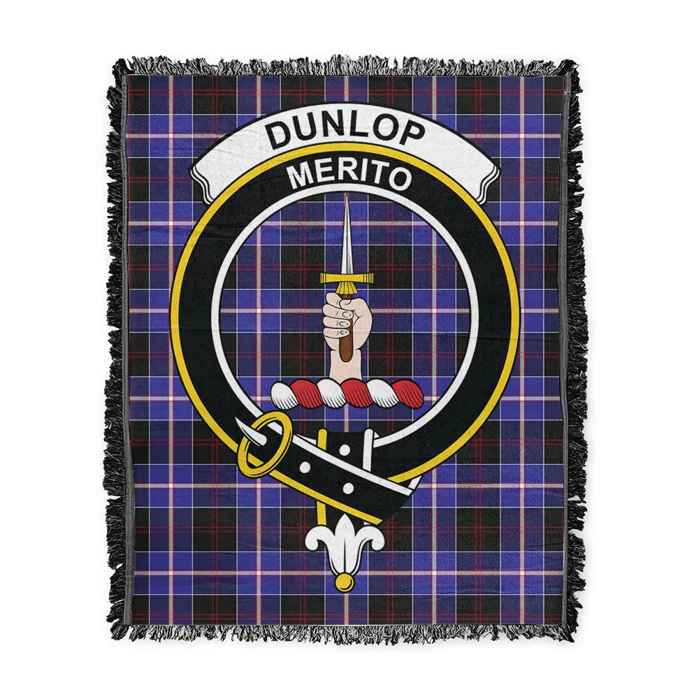 Scottish Tartan Dunlop Modern Clan Woven Blanket Crest Style