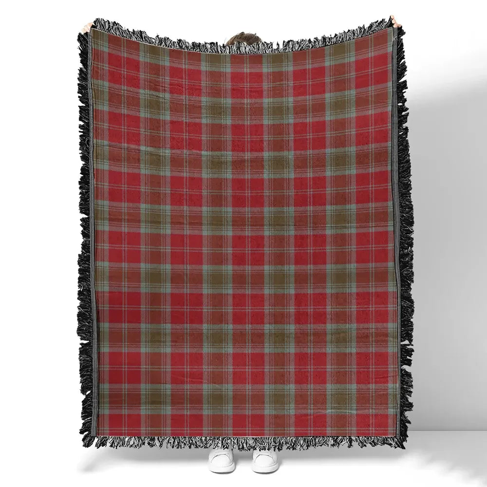 Scottish Tartan Lindsay Weathered Clan Woven Blanket Plaid Style