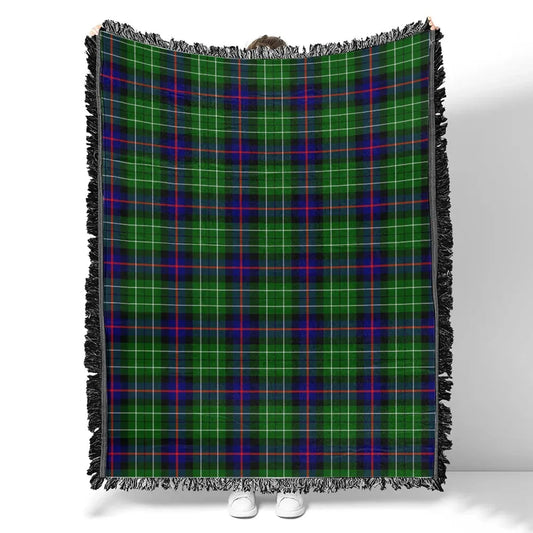 Scottish Tartan Leslie Hunting Ancient Clan Woven Blanket Plaid Style