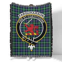Scottish Tartan Farquharson Ancient Clan Woven Blanket Crest Style