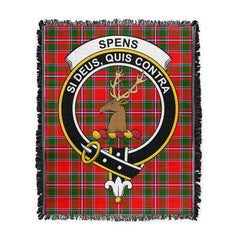 Scottish Tartan Spens Modern Clan Woven Blanket Crest Style