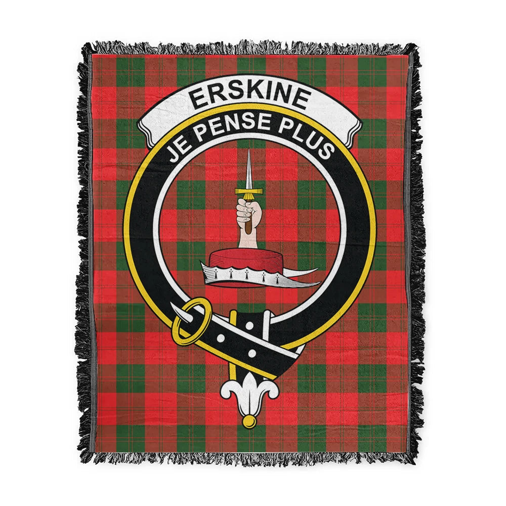 Scottish Tartan Erskine Modern Clan Woven Blanket Crest Style