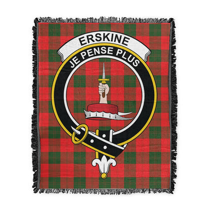 Scottish Tartan Erskine Modern Clan Woven Blanket Crest Style