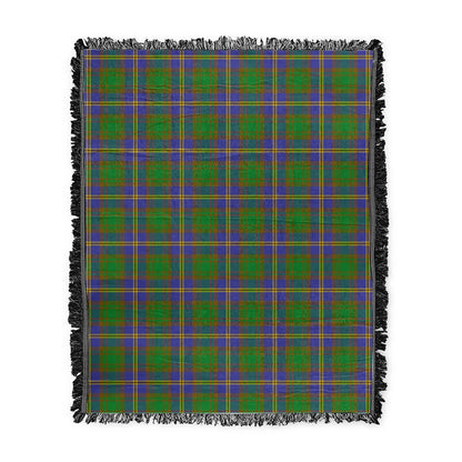 Scottish Tartan Strange of Balkaskie Clan Woven Blanket Plaid Style