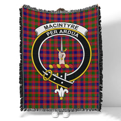 Scottish Tartan MacIntyre Modern Clan Woven Blanket Crest Style
