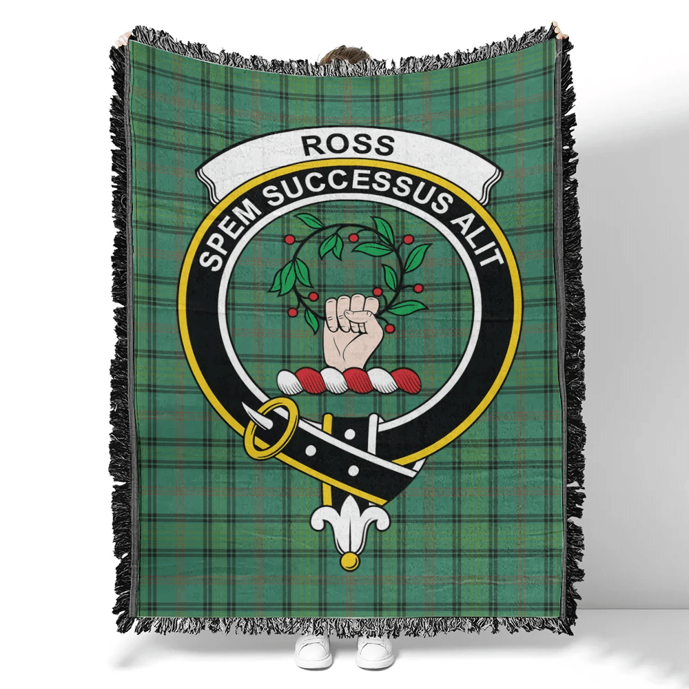 Scottish Tartan Ross Hunting Ancient Clan Woven Blanket Crest Style