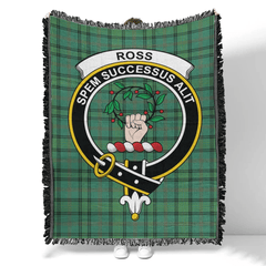 Scottish Tartan Ross Hunting Ancient Clan Woven Blanket Crest Style