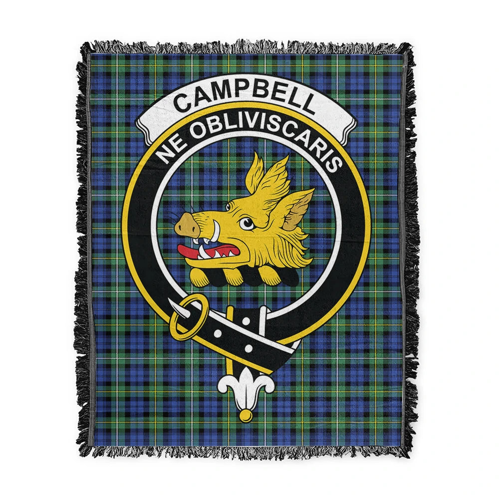 Scottish Tartan Campbell Argyll Ancient Clan Woven Blanket Crest Style