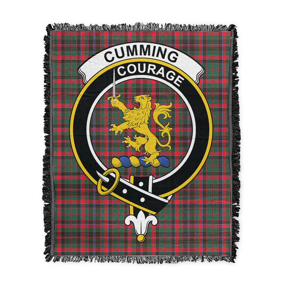 Scottish Tartan Cumming Hunting Modern Clan Woven Blanket Crest Style