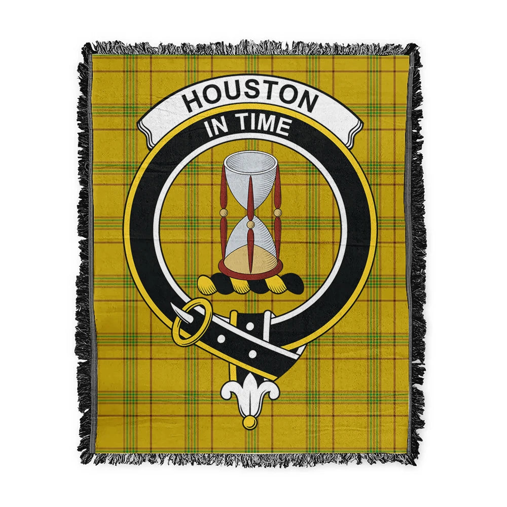 Scottish Tartan Houston Clan Woven Blanket Crest Style