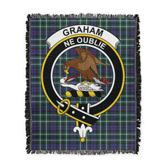 Scottish Tartan Graham of Montrose Modern Clan Woven Blanket Crest Style