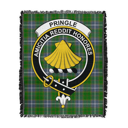 Scottish Tartan Pringle Clan Woven Blanket Crest Style