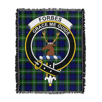 Scottish Tartan Forbes Modern Clan Woven Blanket Crest Style